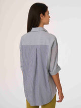 Camicia a righe in Popeline Stretch -  - Ragno