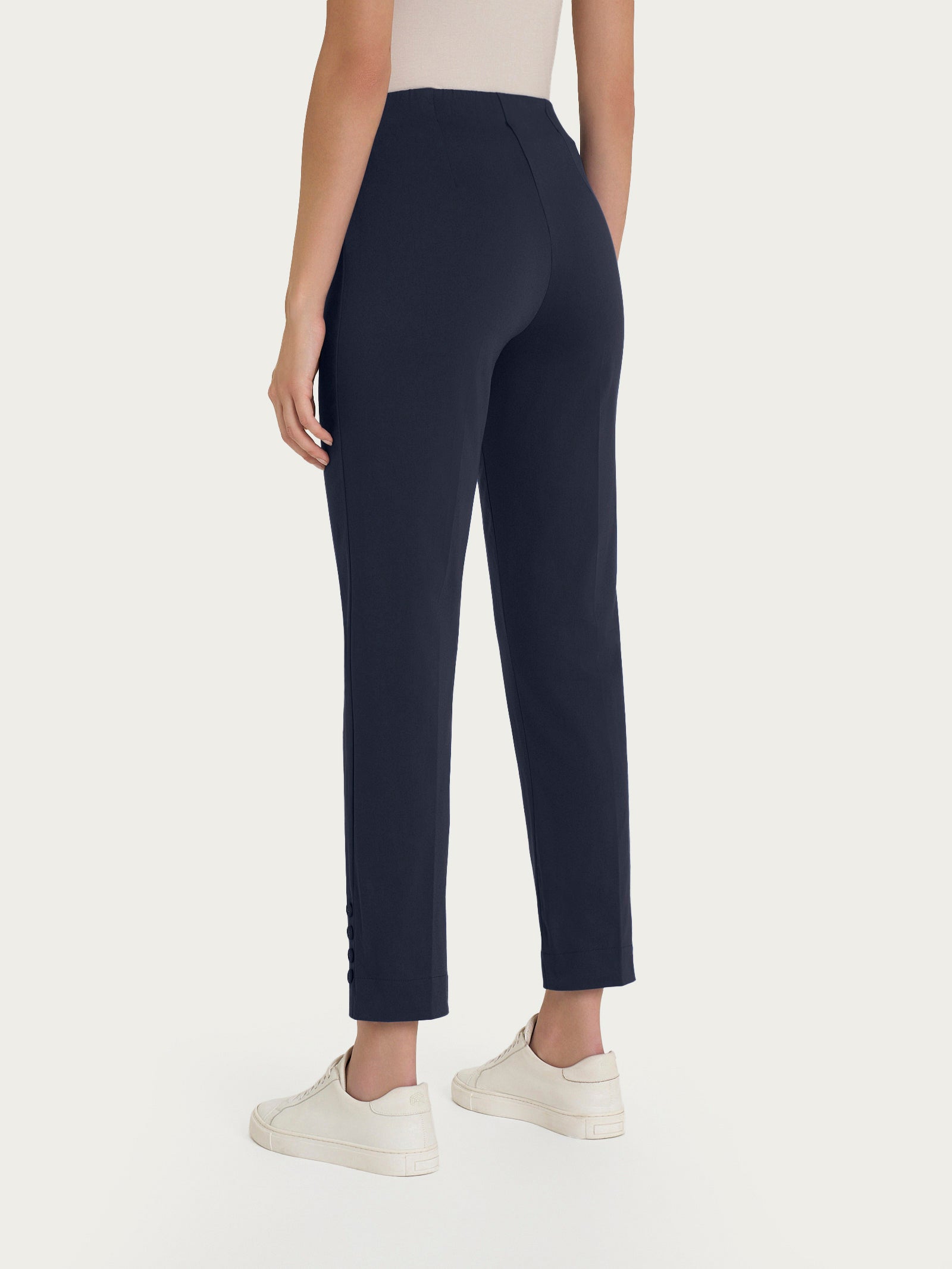 Pantalone capri con bottoni in Satin Power Blu Donna - Ragno