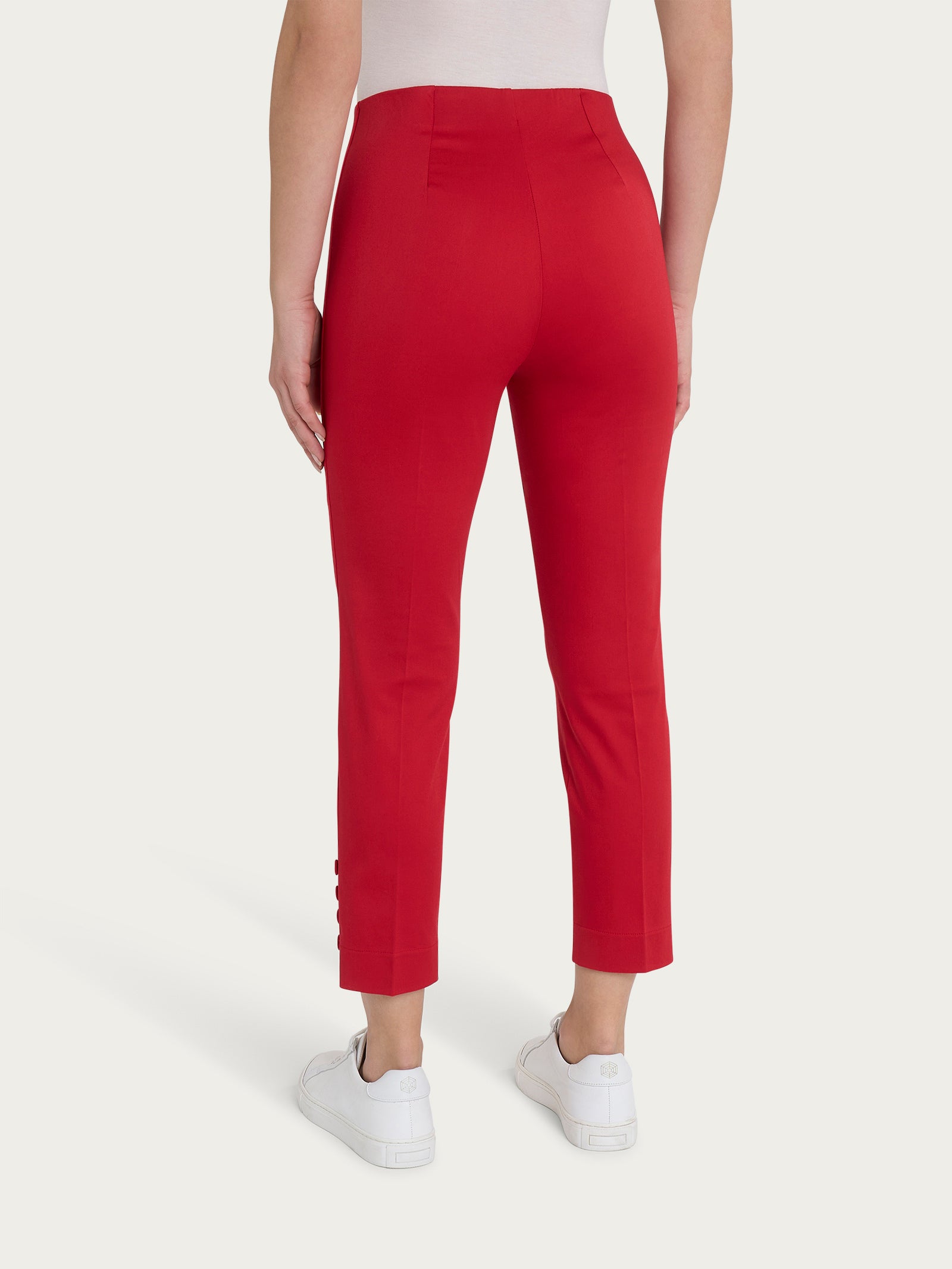 Pantalone capri con bottoni in Satin Power Rossi Donna - Ragno