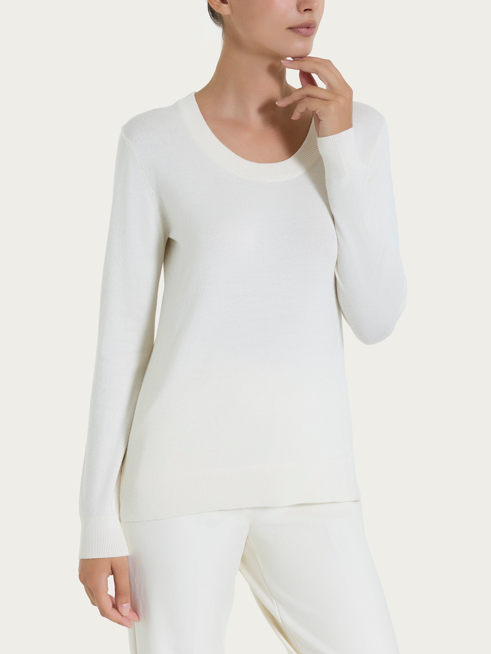 Maglia con scollo madonna Four Seasons Bianchi Donna - Ragno