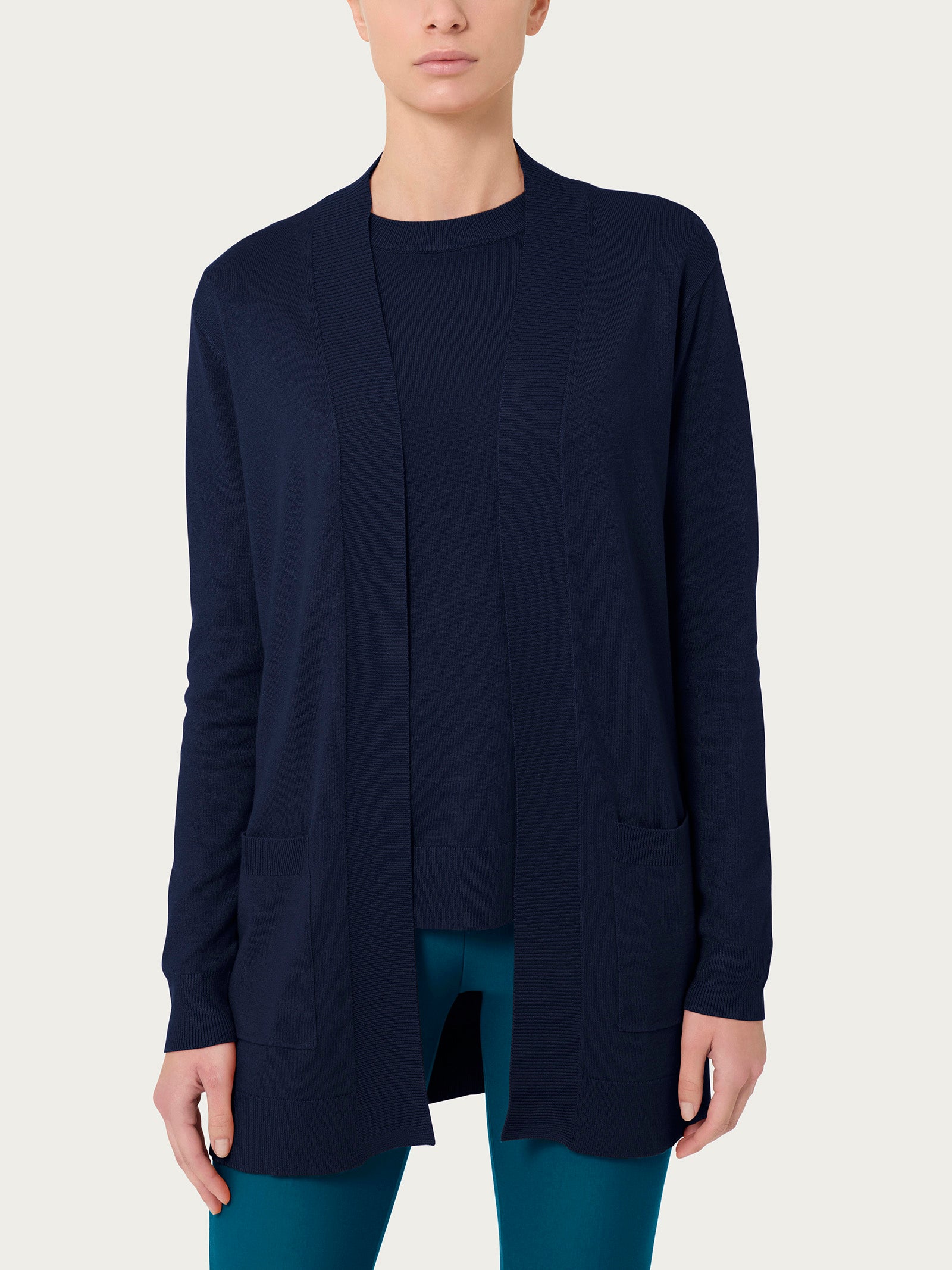 Cardigan lungo Four Seasons Blu Donna - Ragno