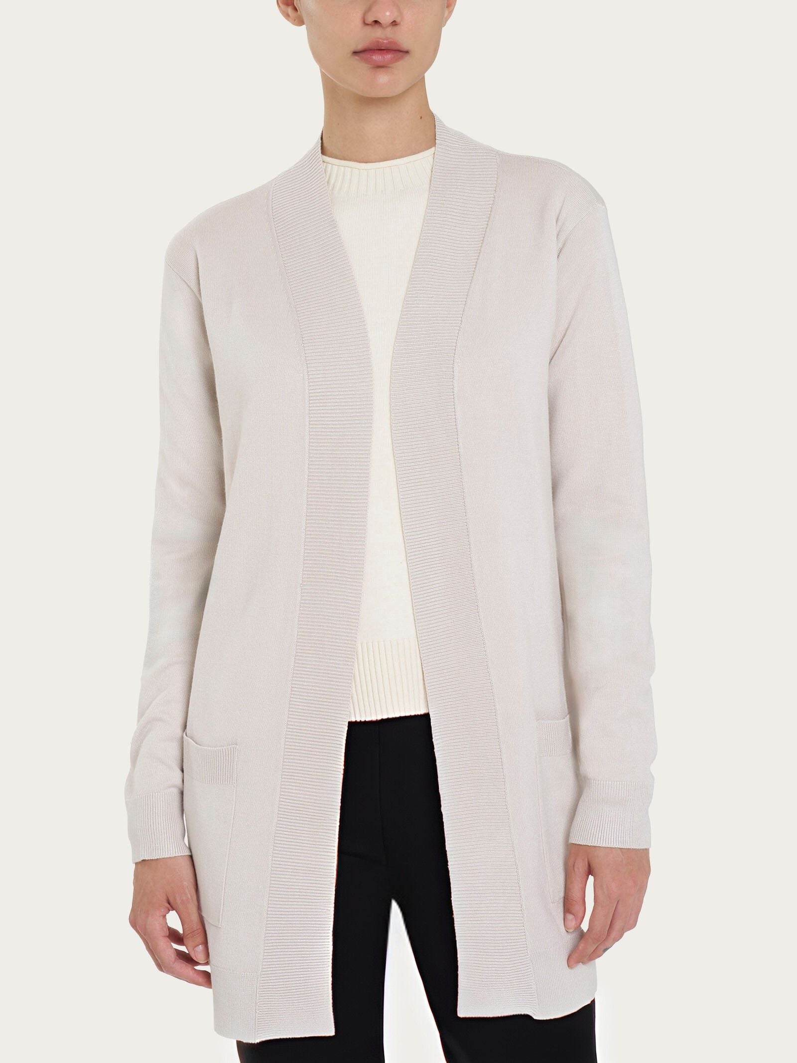 Cardigan lungo Four Seasons Bianchi Donna - Ragno