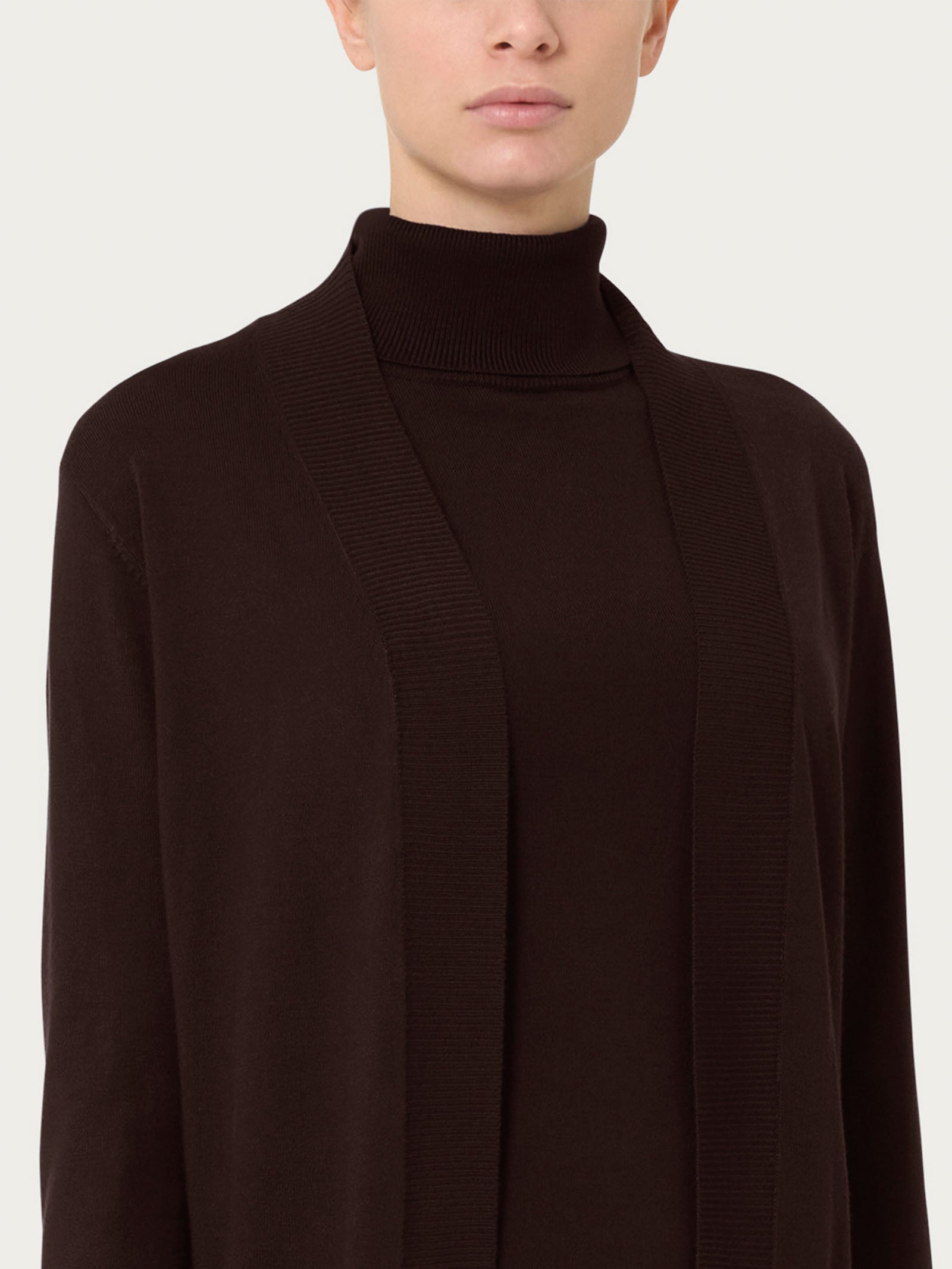 Cardigan lungo Four Seasons Marroni Donna - Ragno