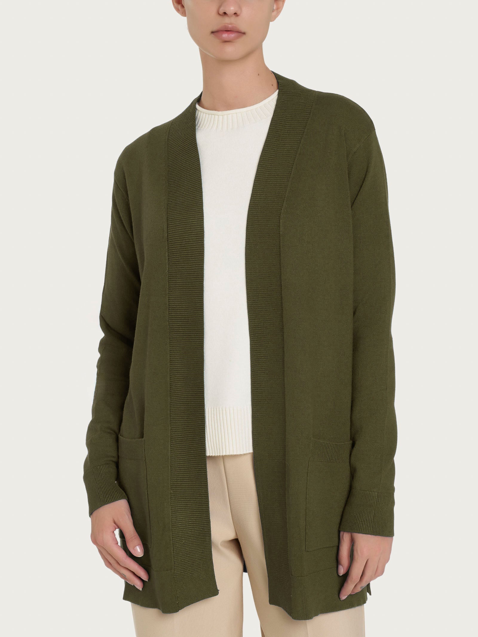 Cardigan lungo Four Seasons Verdi Donna - Ragno