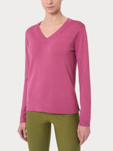 Maglia con scollo a V Four Seasons Rosa Donna - Ragno