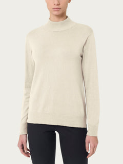 Jersey de cuello alto Four Seasons Blanco para mujer - Ragno