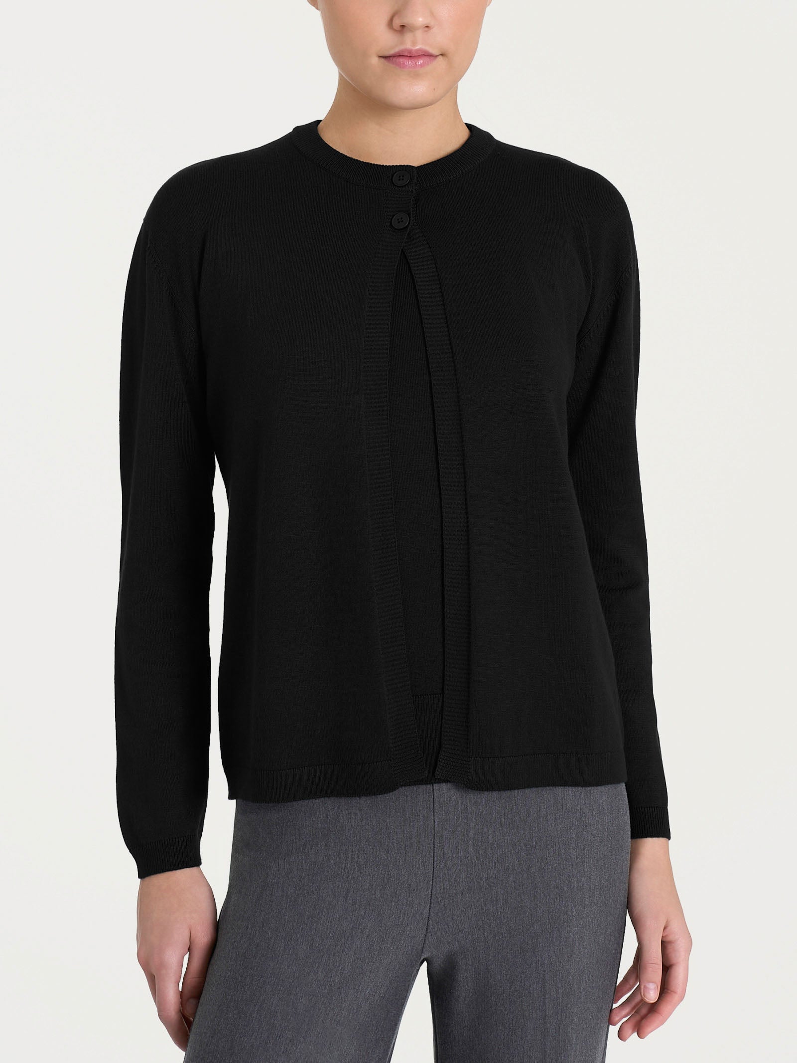 Cardigan corto con due bottoni Four Seasons Neri Donna - Ragno