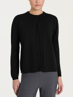 Cardigan corto con due bottoni Four Seasons Neri Donna - Ragno
