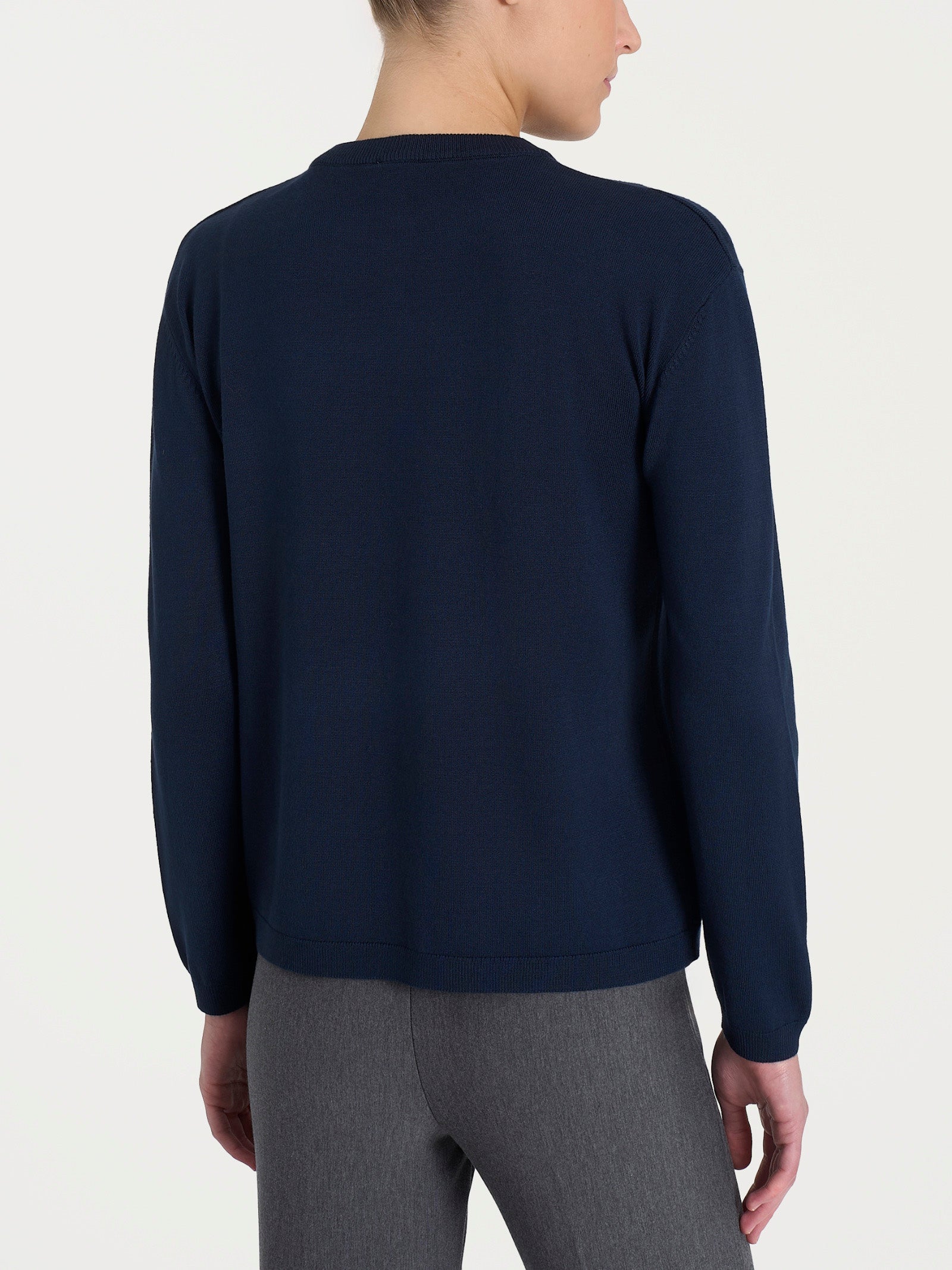 Cardigan corto con due bottoni Four Seasons Blu Donna - Ragno
