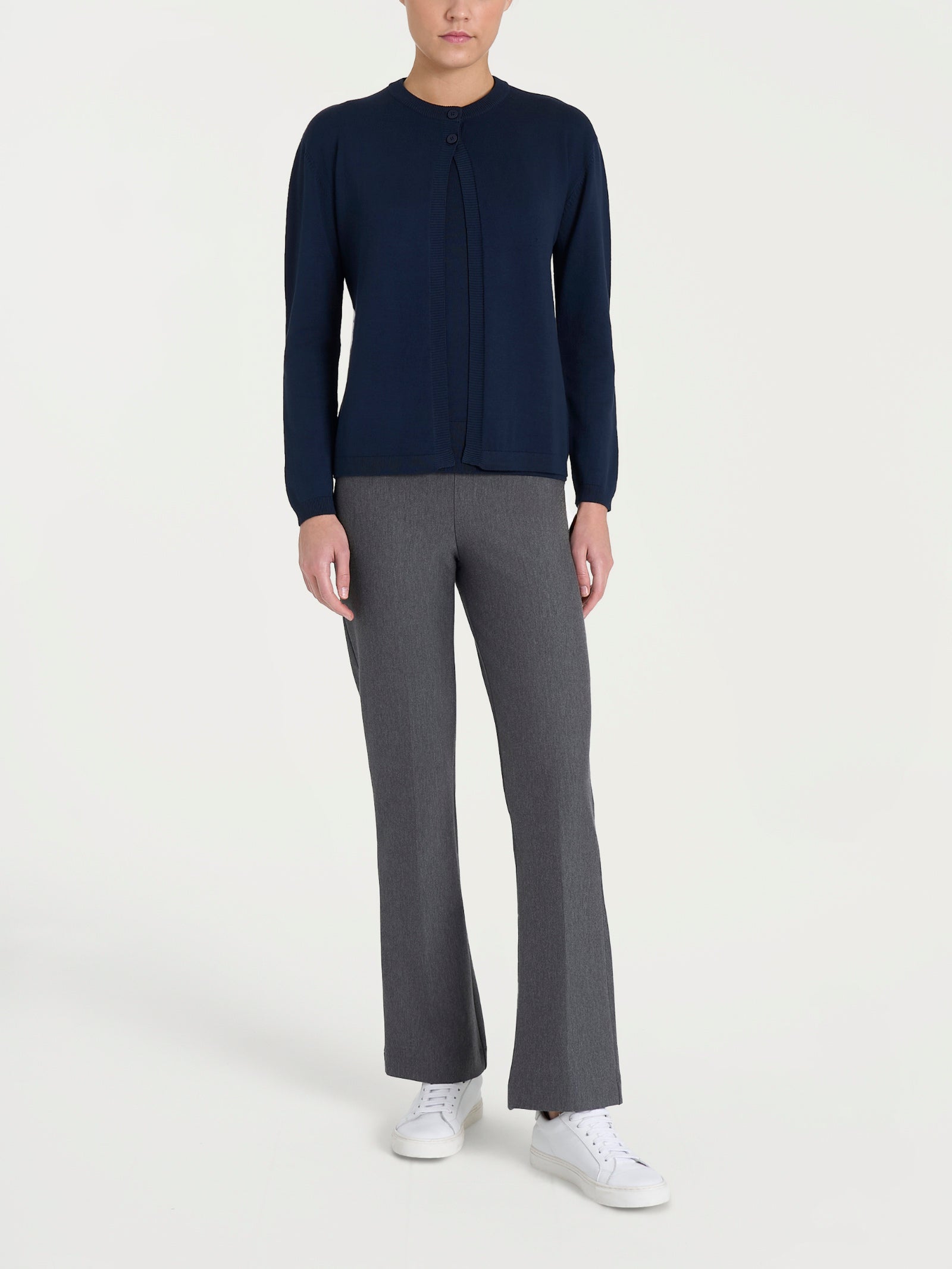 Cardigan corto con due bottoni Four Seasons Blu Donna - Ragno