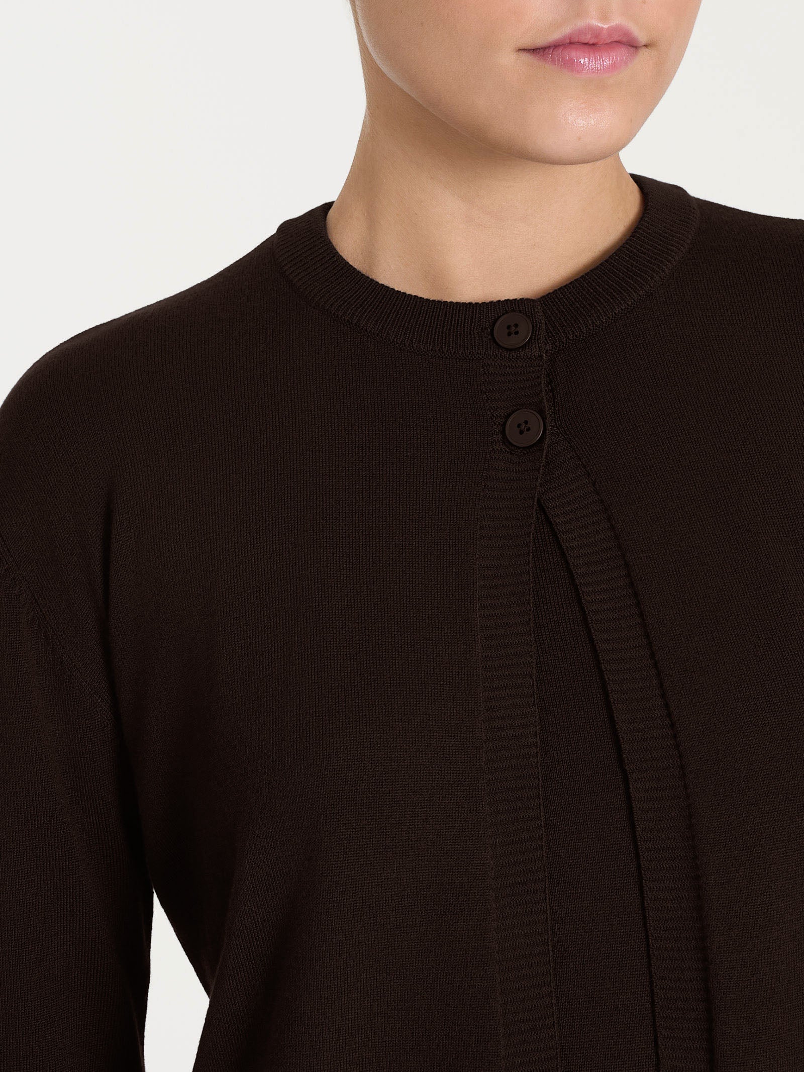 Cardigan corto con due bottoni Four Seasons Marroni Donna - Ragno