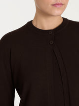 Cardigan corto con due bottoni Four Seasons Marroni Donna - Ragno