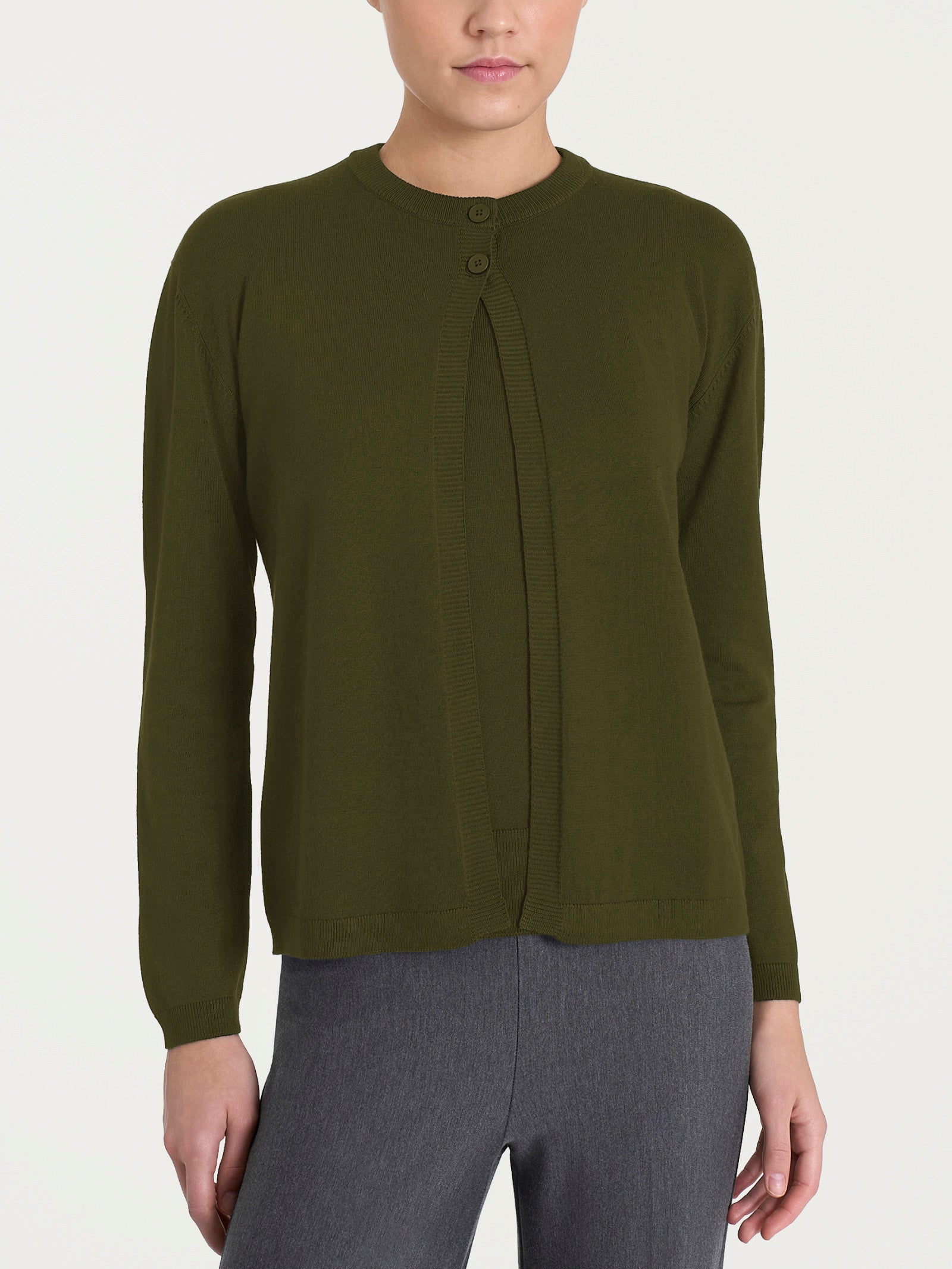 Cardigan corto con due bottoni Four Seasons Verdi Donna - Ragno