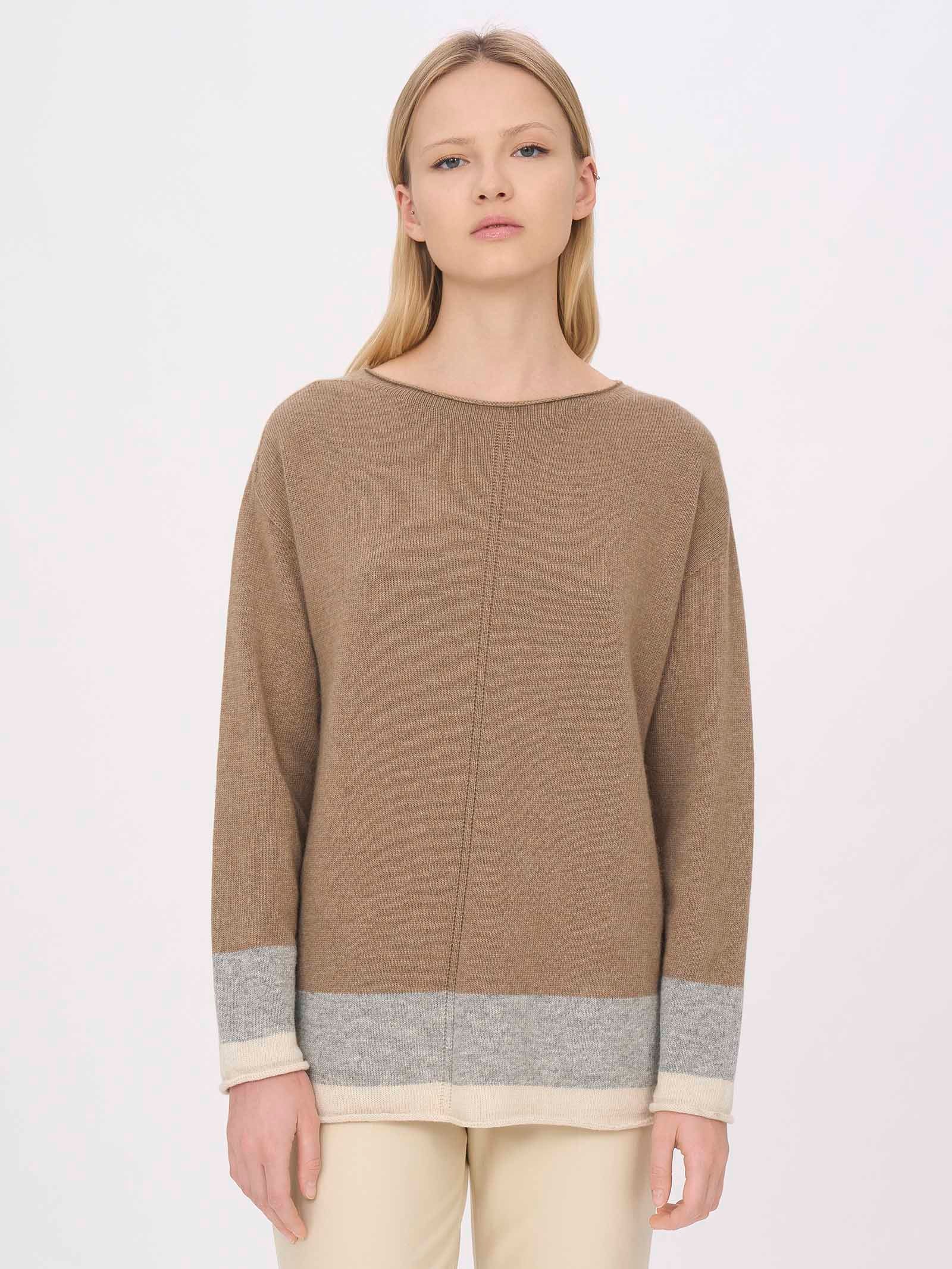 Pullover con collo a barchetta in Cashmere Blend -  - Ragno