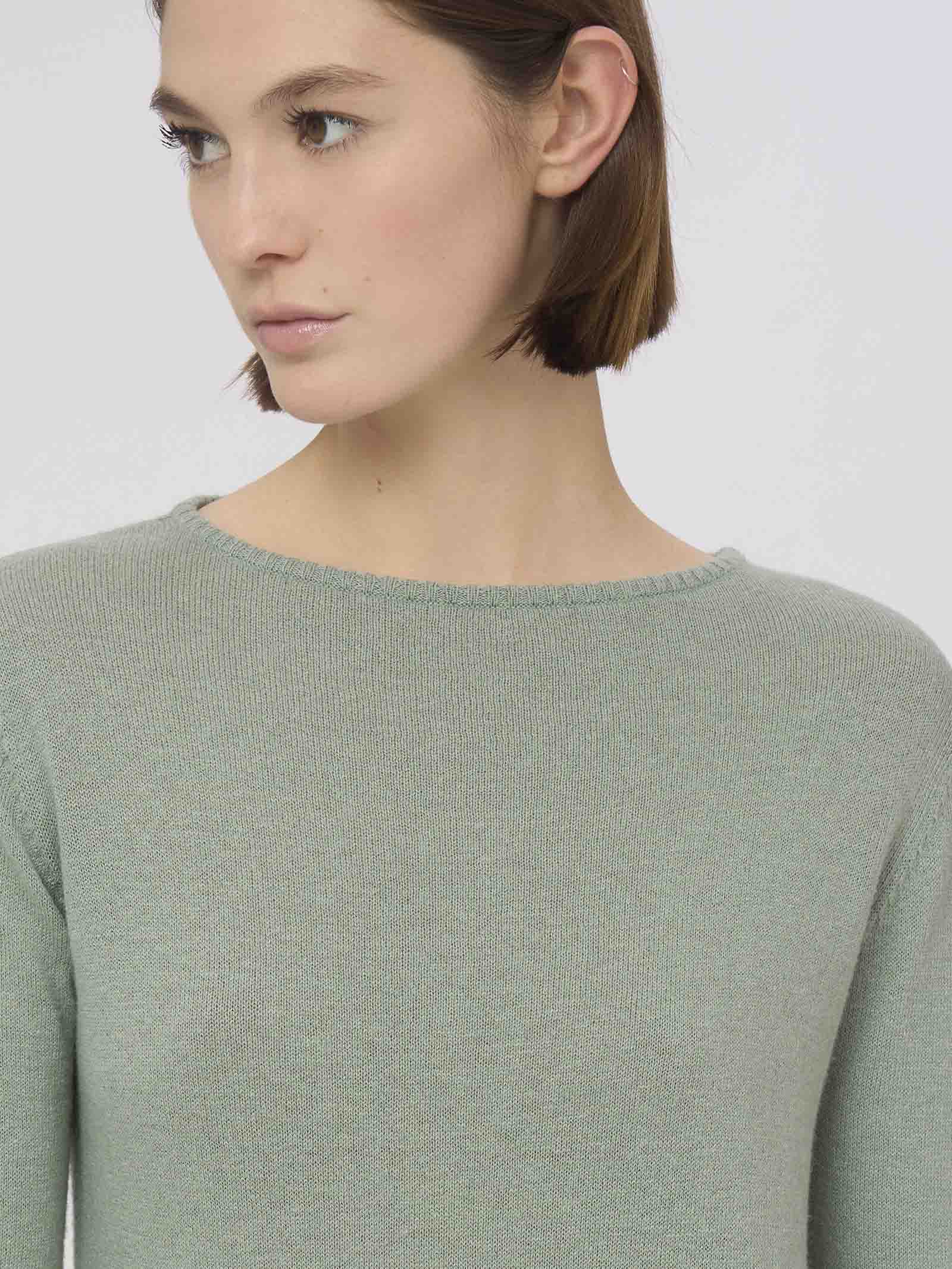 Maglia con scollo barchetta in filato Nice Wool -  - Ragno