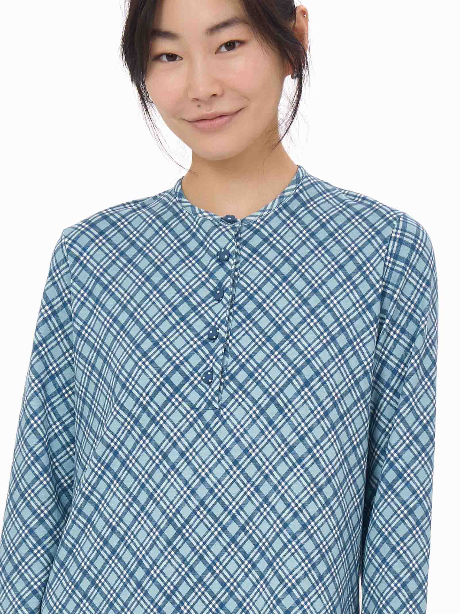 Camicia da notte serafino in Interlock di caldo cotone -  - Ragno