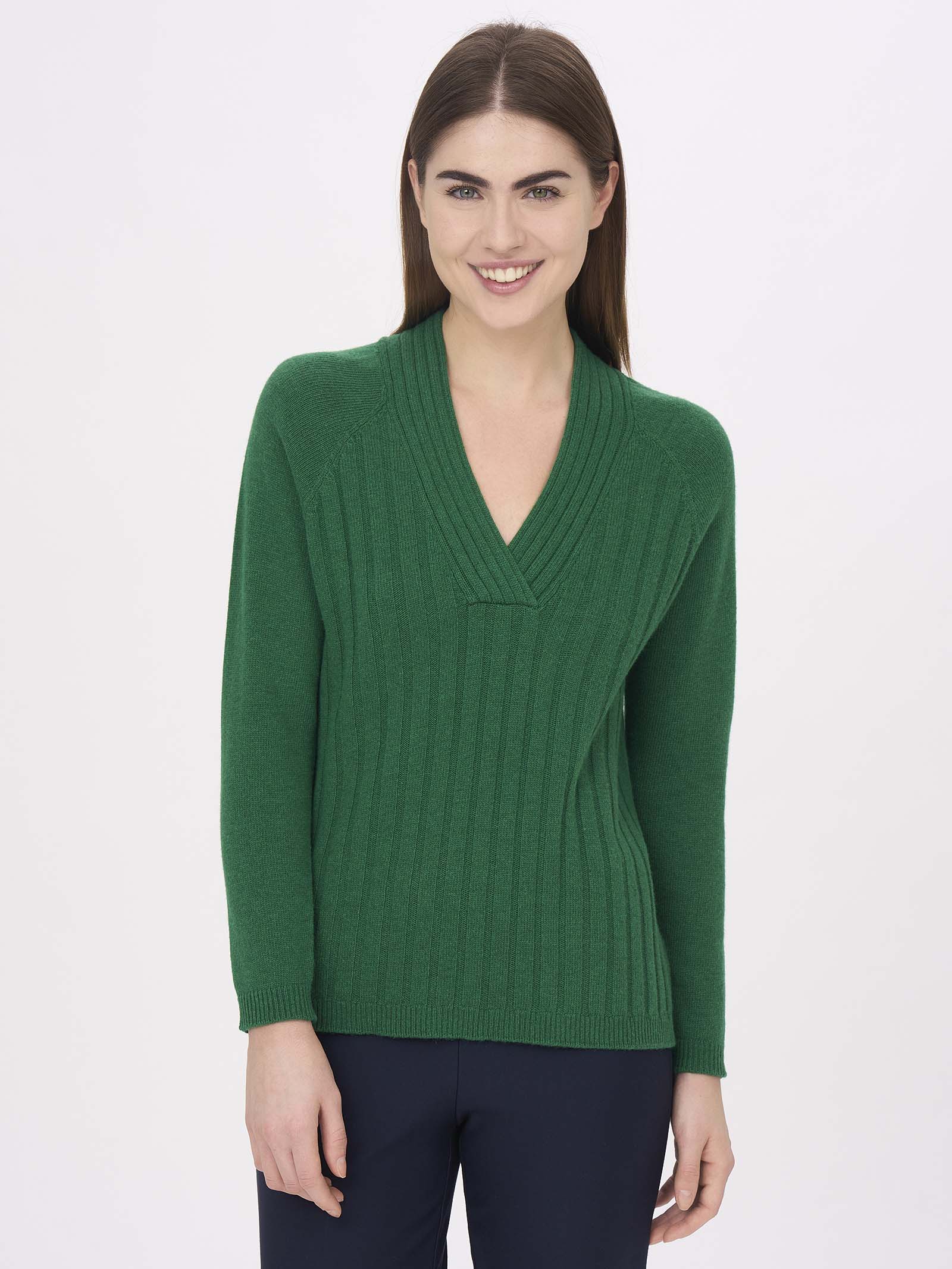 Pullover con scollo a V in Cashmere Blend -  - Ragno