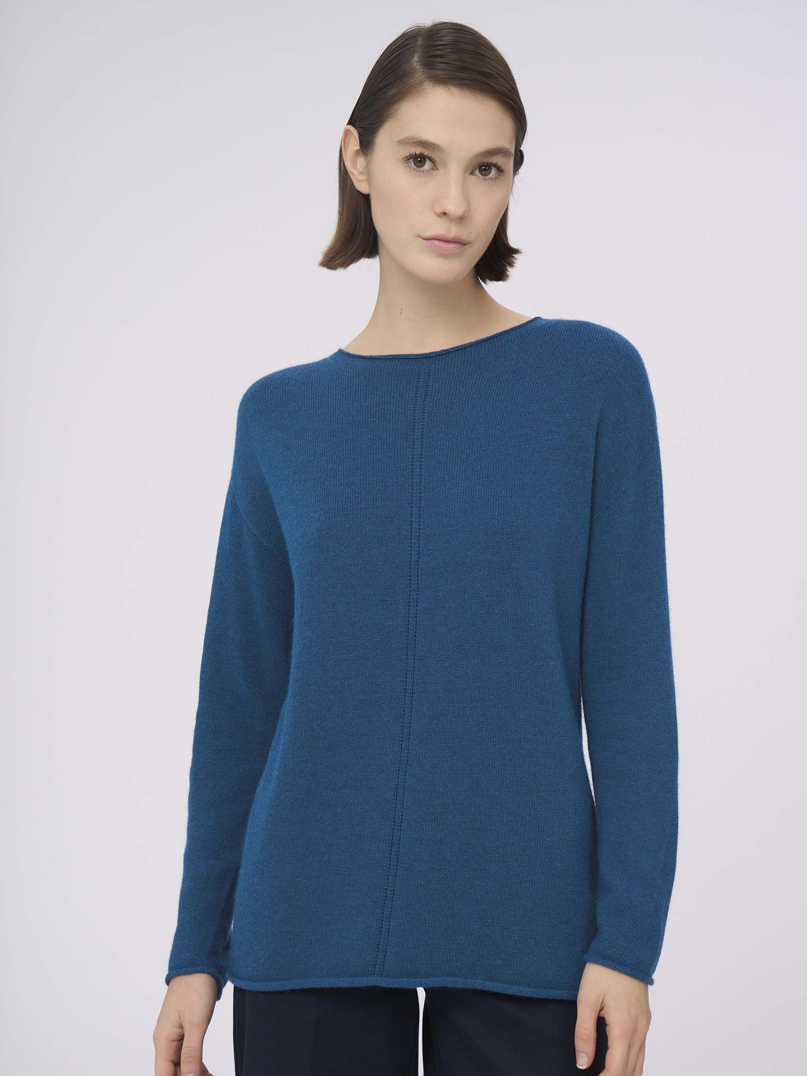 Pullover con scollo a barchetta in Cashmere Blend -  - Ragno