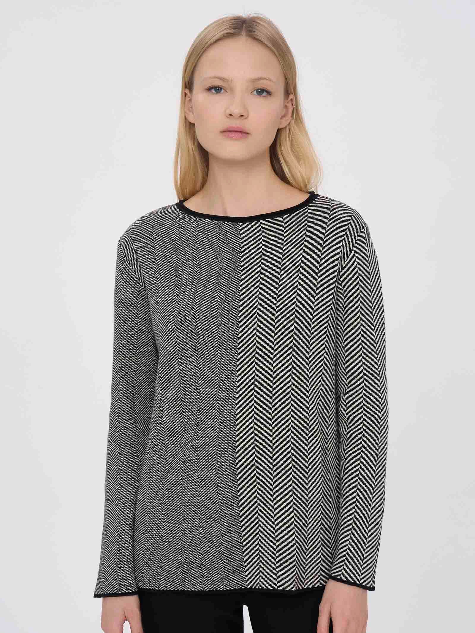 Maglia con collo a barchetta in filato Winter Cotton -  - Ragno