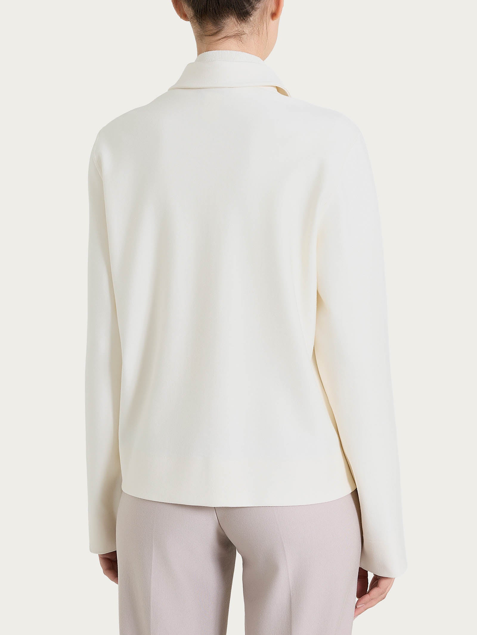 Giacca Shacket in Compact Bianchi Donna - Ragno