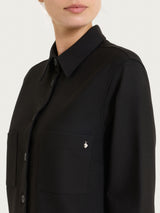 Giacca Shacket in Compact Neri Donna - Ragno