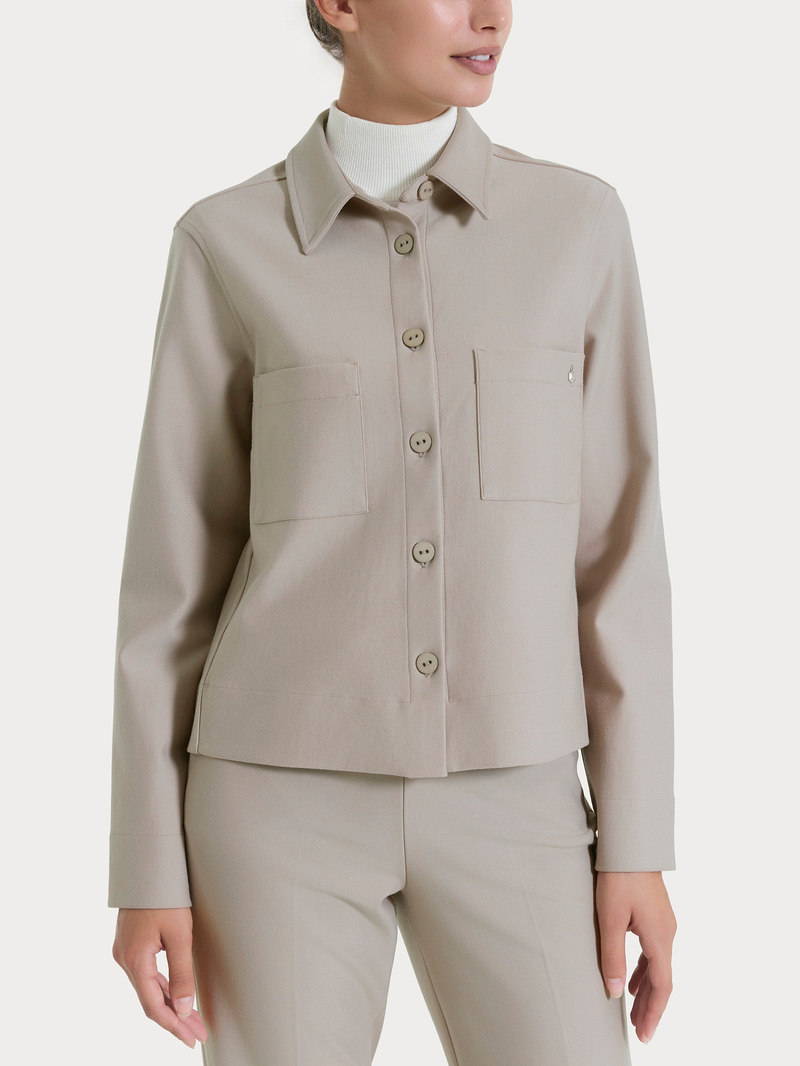 Giacca Shacket in Compact Grigi Donna - Ragno