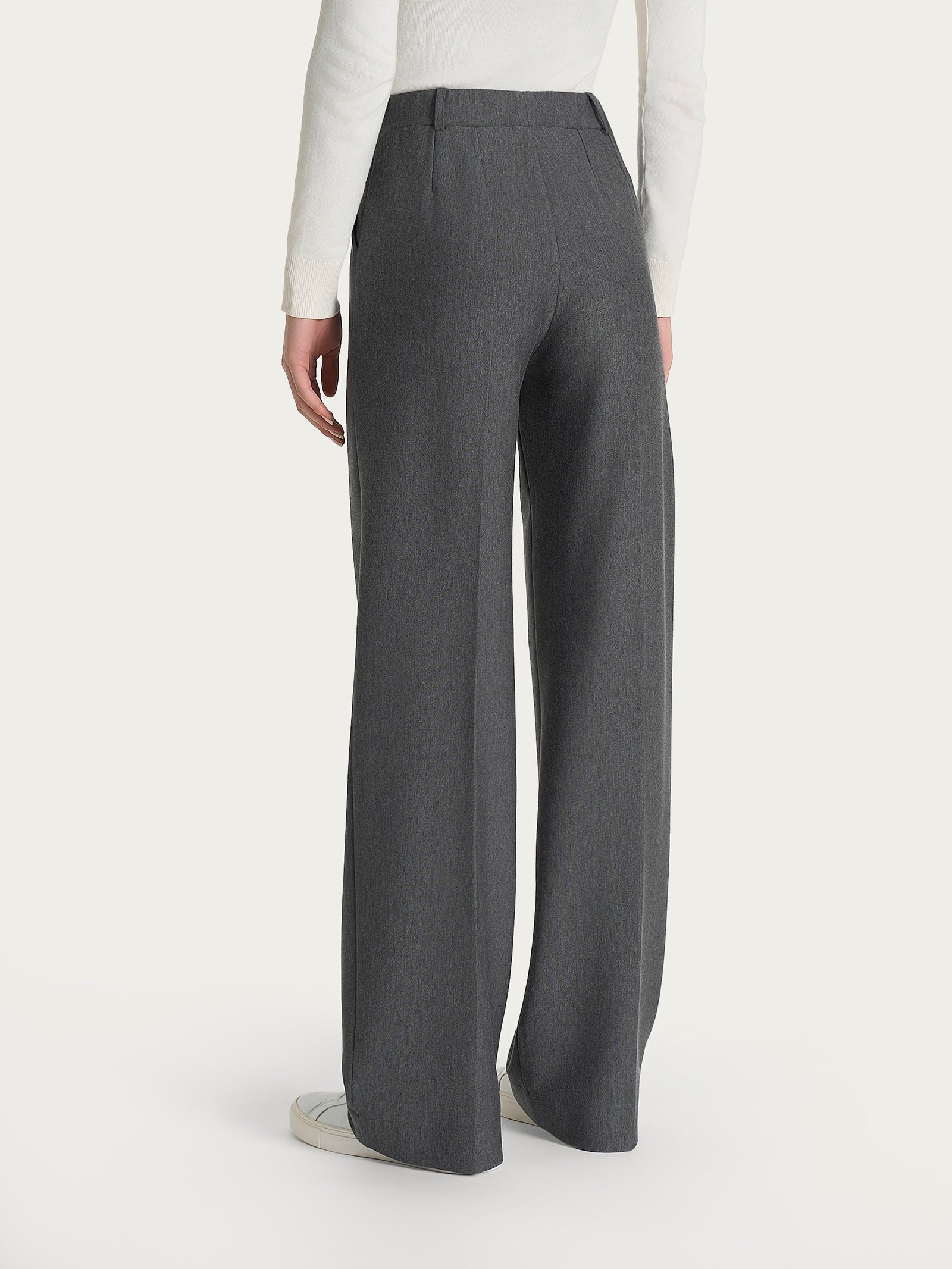 Pantalone a palazzo con tasche in Compact Neri Donna - Ragno
