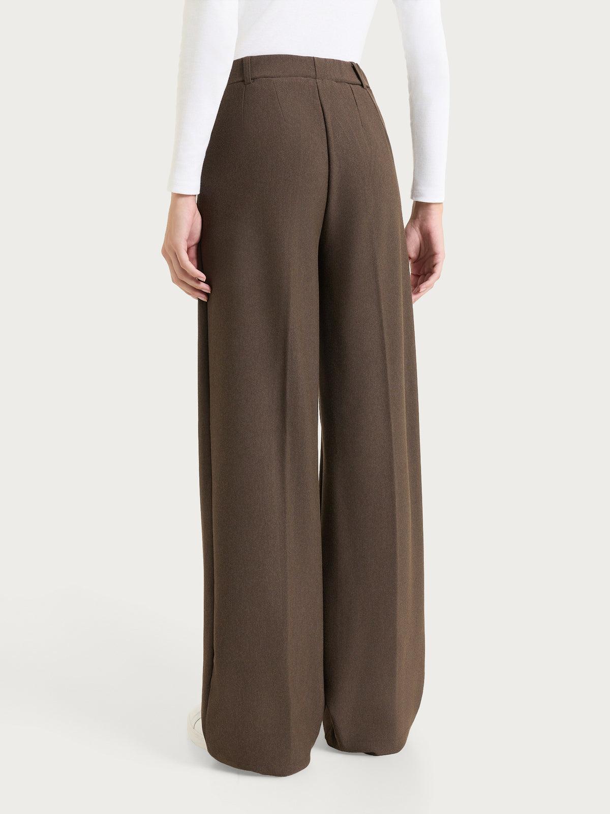 Palazzo-Hose mit Taschen aus Compact in Braun für Damen – Ragno