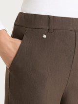 Pantalone a palazzo con tasche in Compact Marroni Donna - Ragno