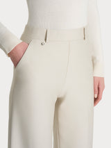 Pantalone a palazzo con tasche in Compact Bianchi Donna - Ragno