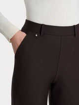 Pantalone a palazzo con tasche in Compact Marroni Donna - Ragno