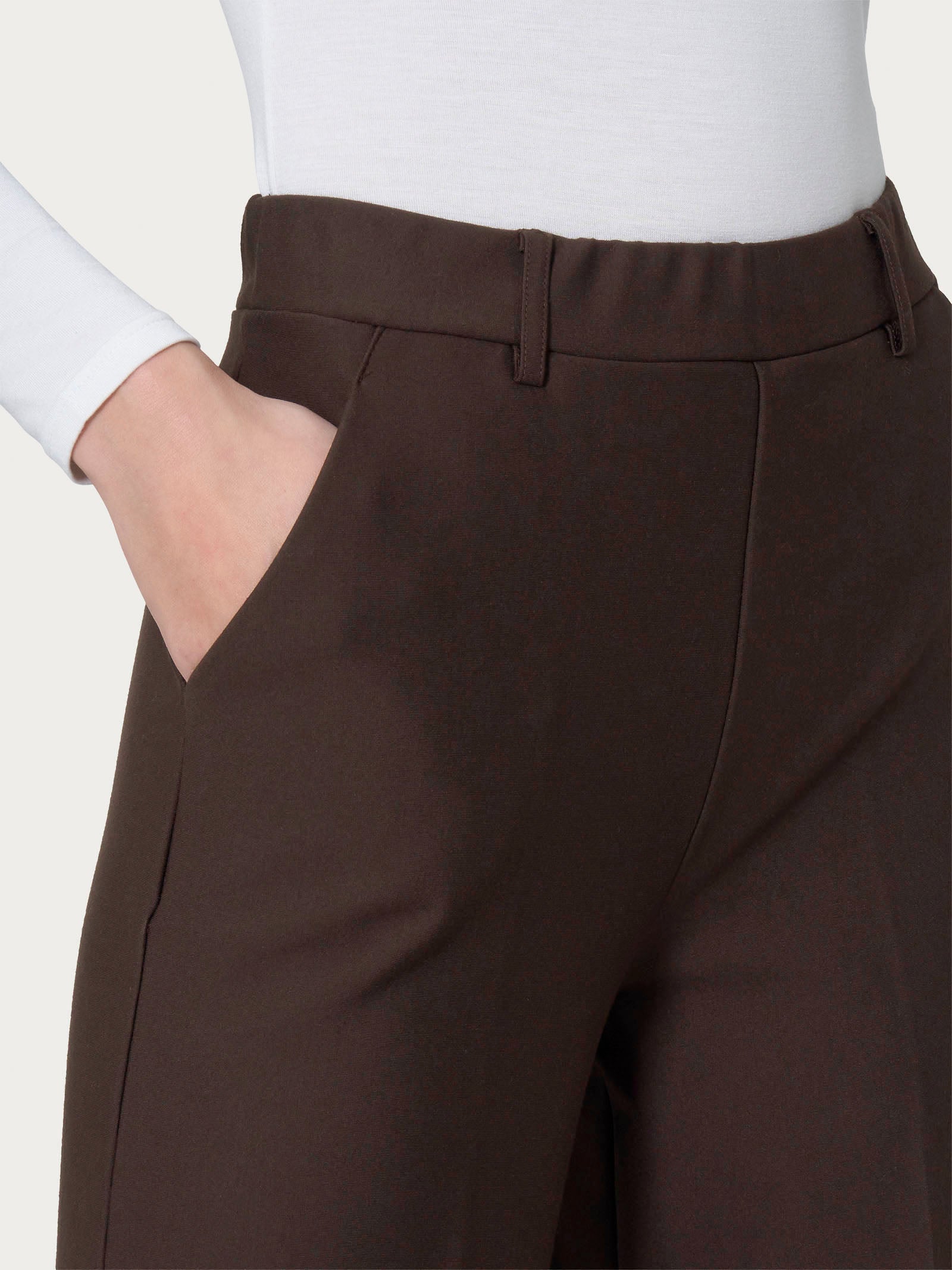 Pantalone a palazzo con tasche in tessuto Compact -  - Ragno