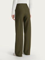 Pantalone a palazzo con tasche in Compact Verdi Donna - Ragno