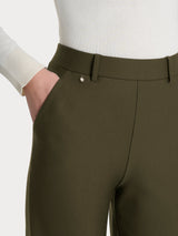 Pantalone a palazzo con tasche in Compact Verdi Donna - Ragno