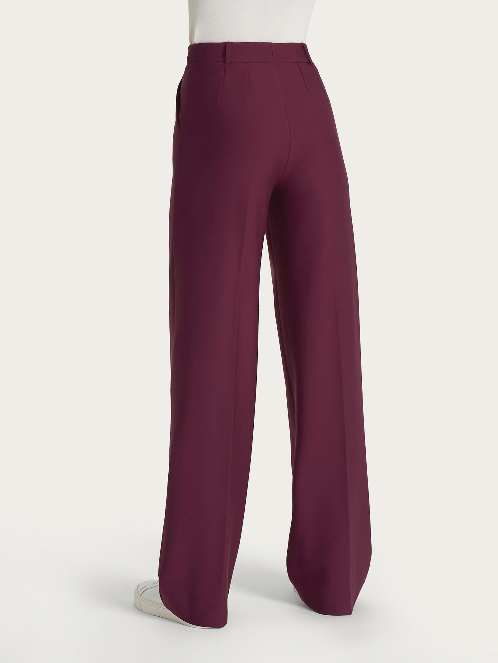 Pantalone a palazzo con tasche in Compact Viola Donna - Ragno