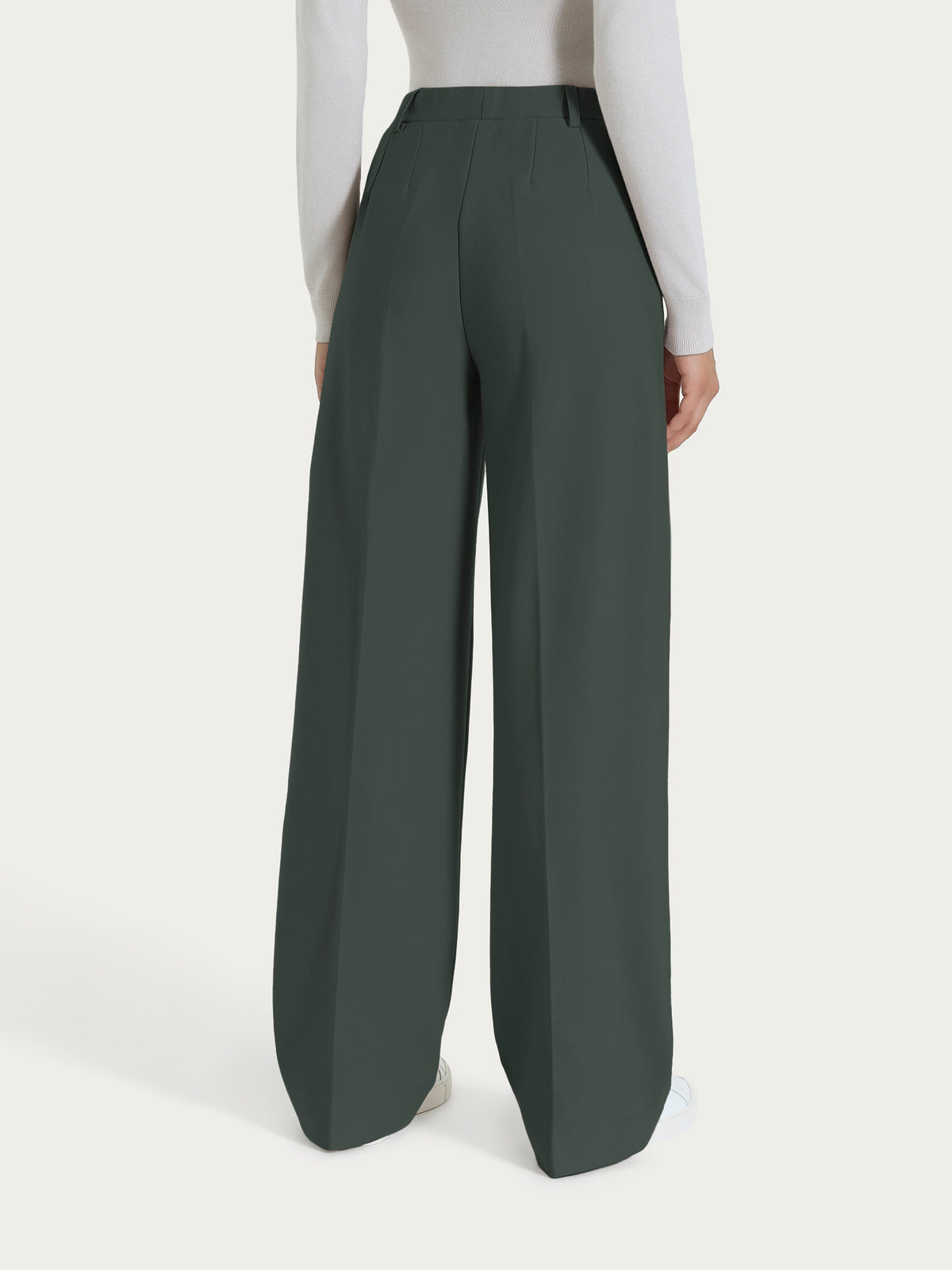 Pantalone a palazzo con tasche in Compact Grigi Donna - Ragno