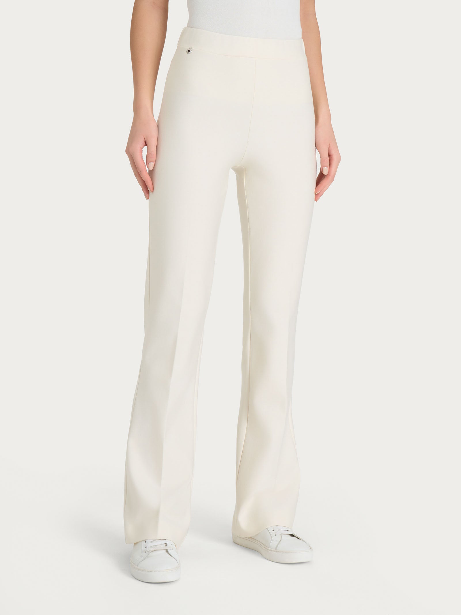 Pantalone flare in Compact Bianchi Donna - Ragno