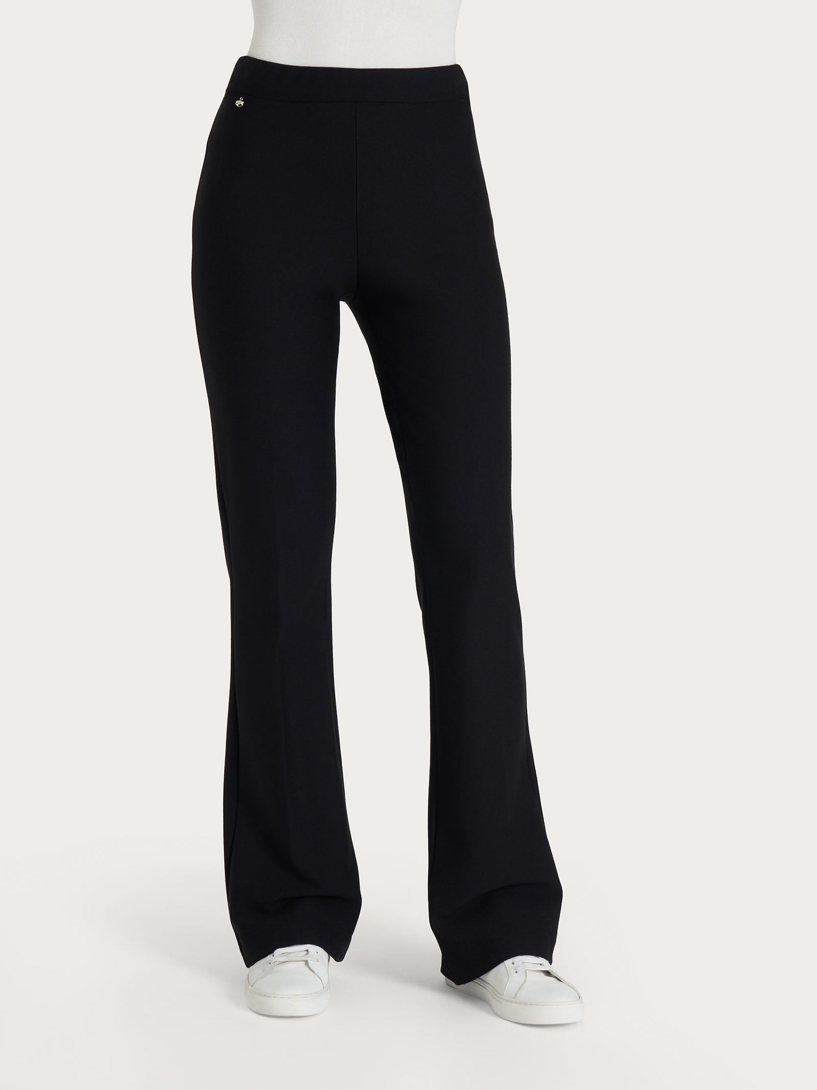 Pantalone flare in tessuto Compact Neri Donna - Ragno