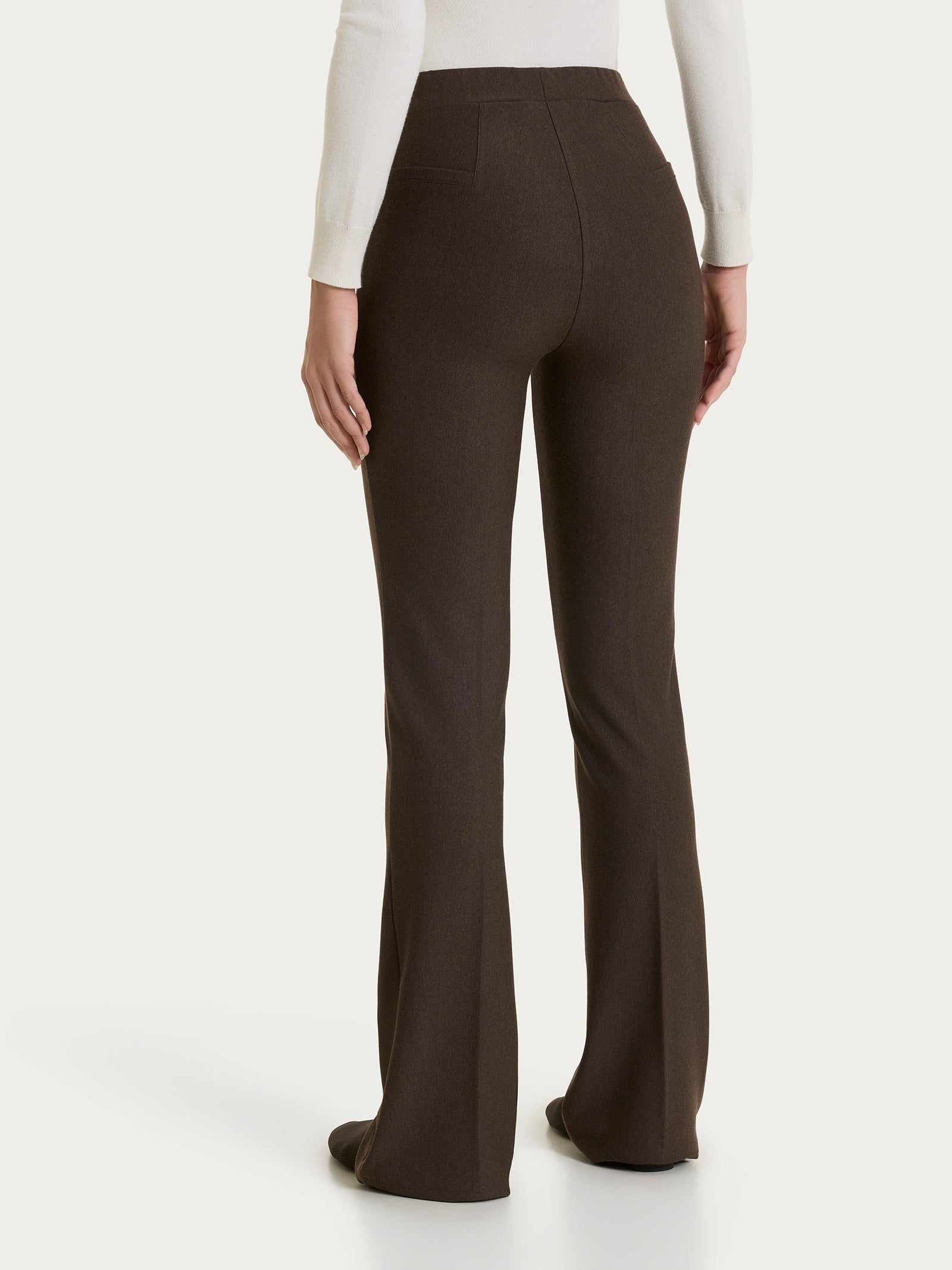 Pantalone flare in Compact Marroni Donna - Ragno