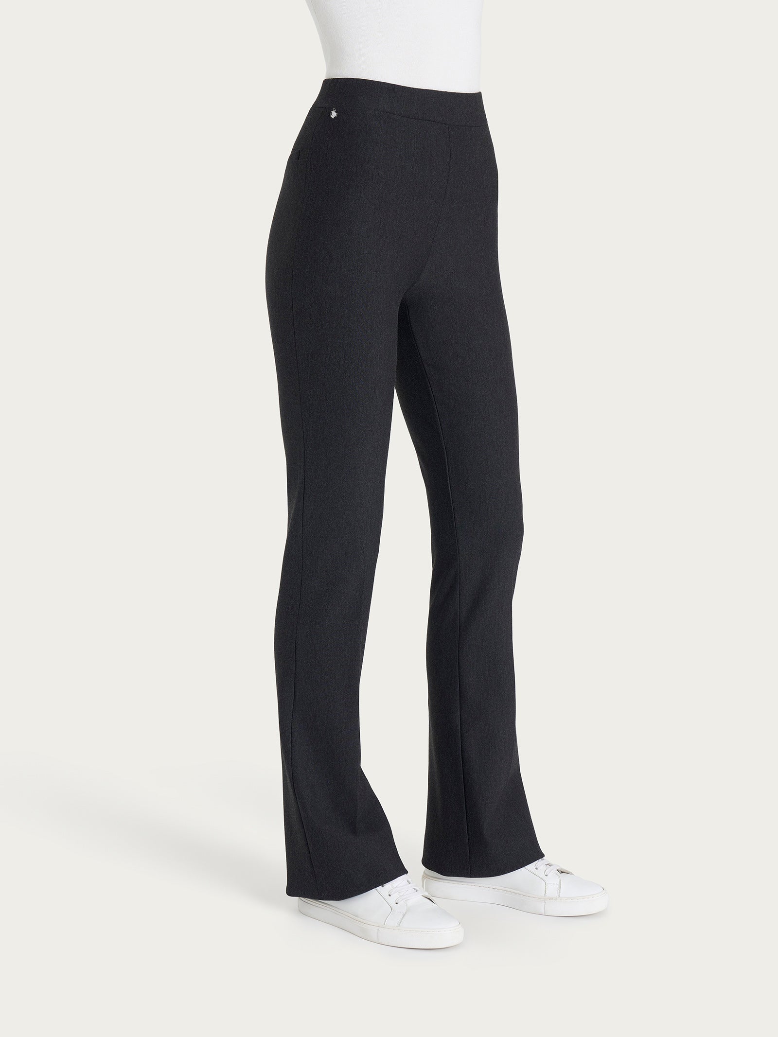 Pantalone flare in Compact Neri Donna - Ragno