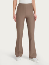 Pantalone flare in tessuto Compact Marroni Donna - Ragno