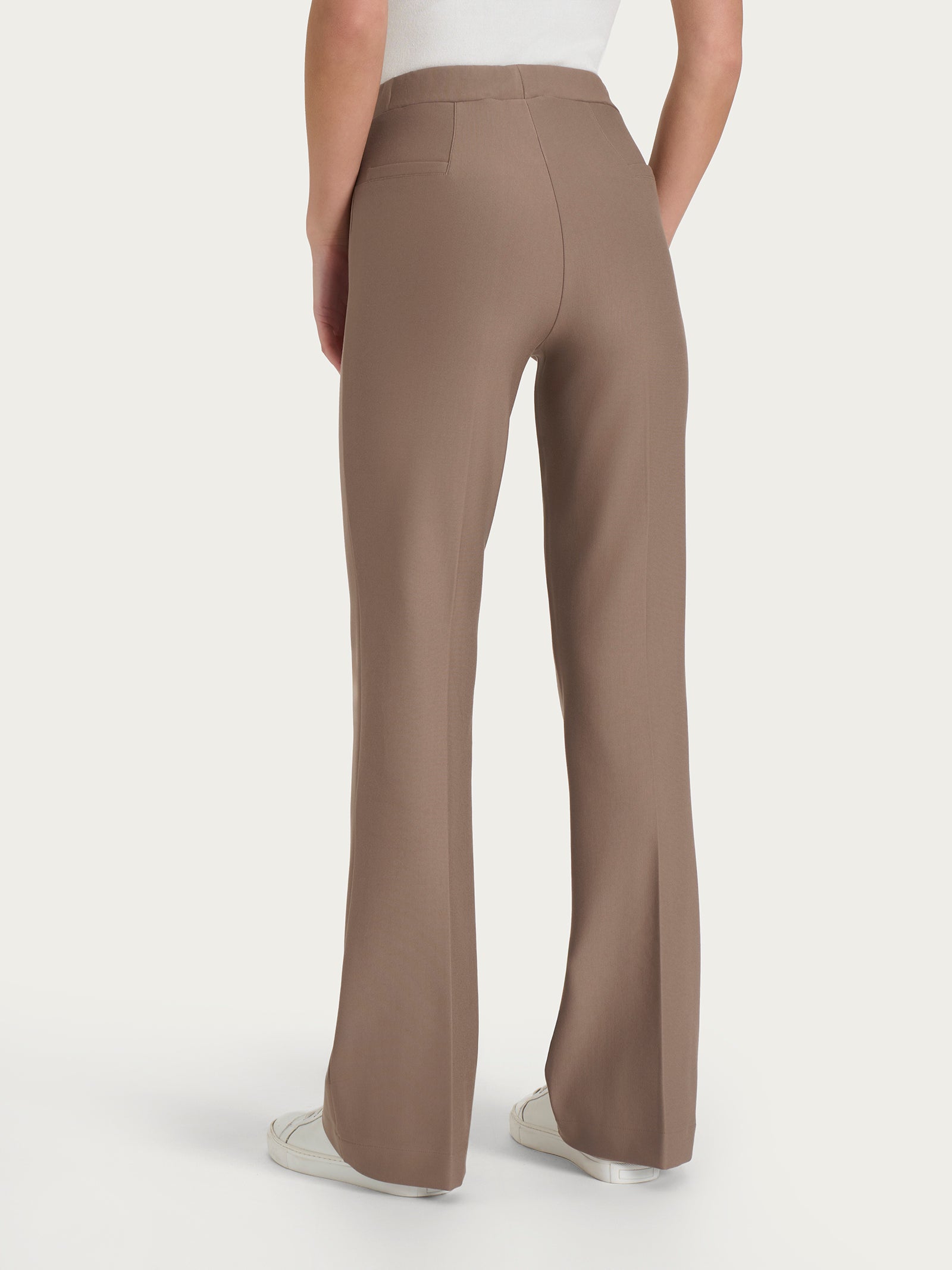 Pantalone flare in tessuto Compact Marroni Donna - Ragno