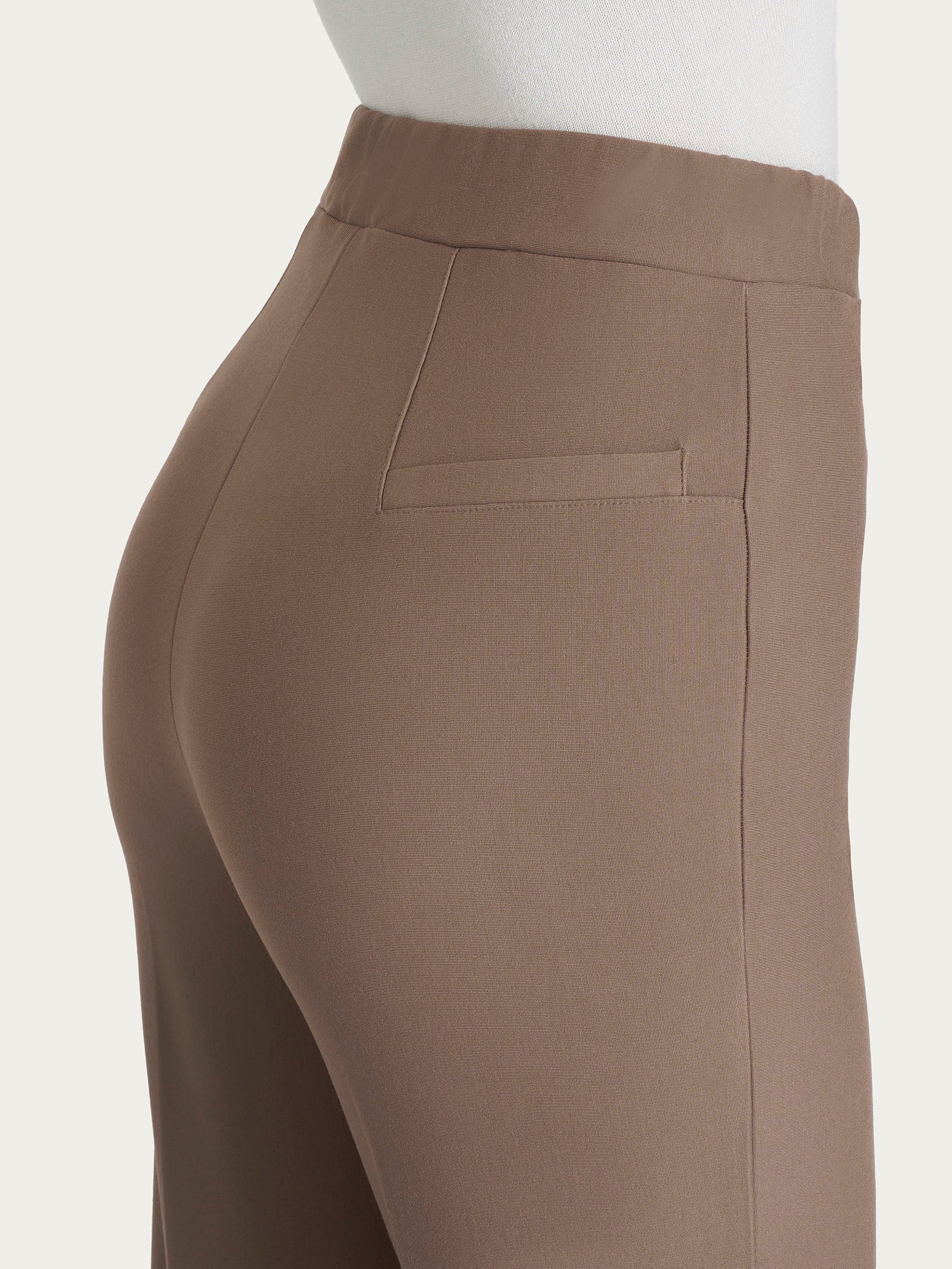 Pantalone flare in tessuto Compact Marroni Donna - Ragno