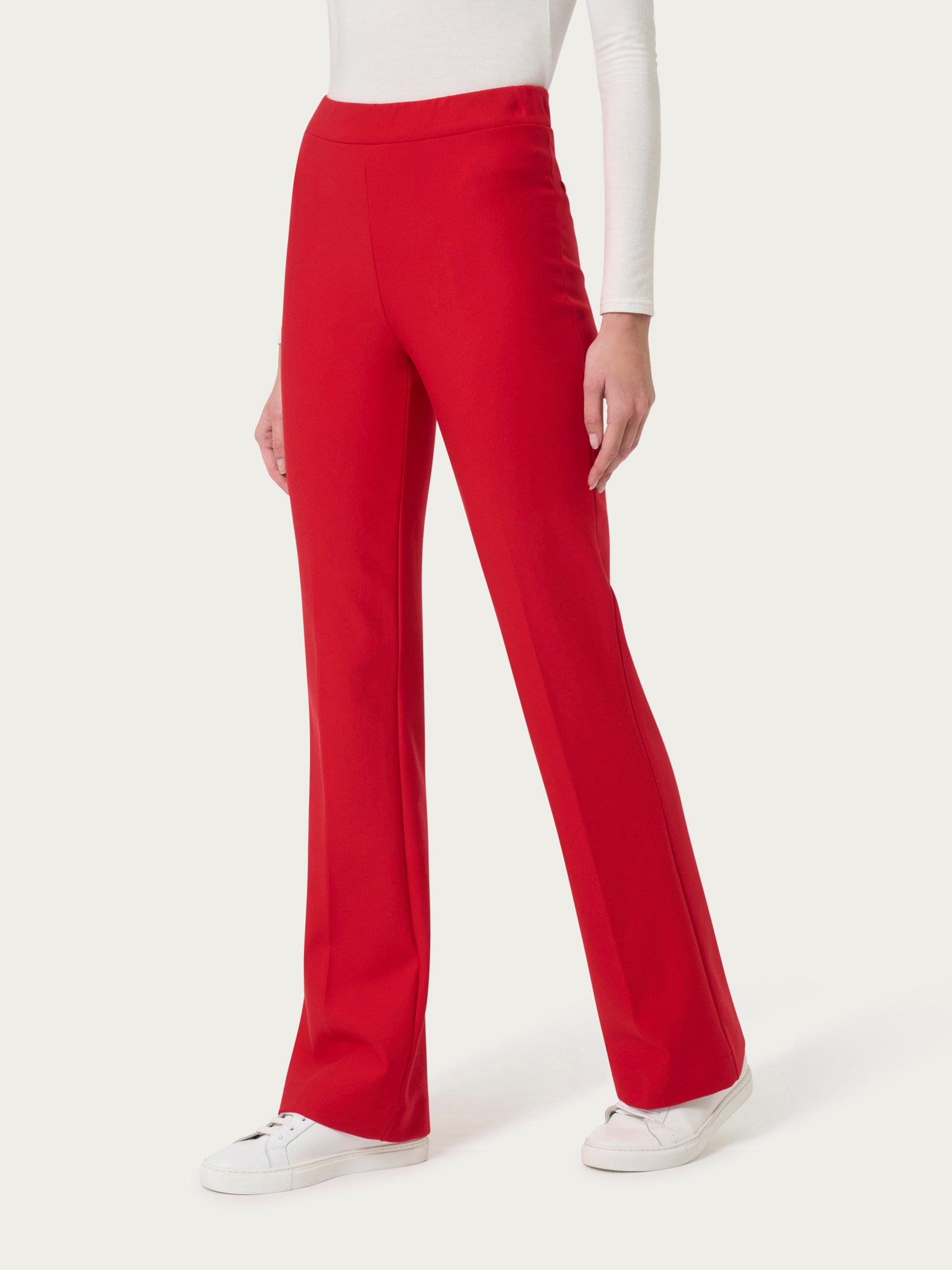 Pantalone flare in tessuto Compact Rossi Donna - Ragno