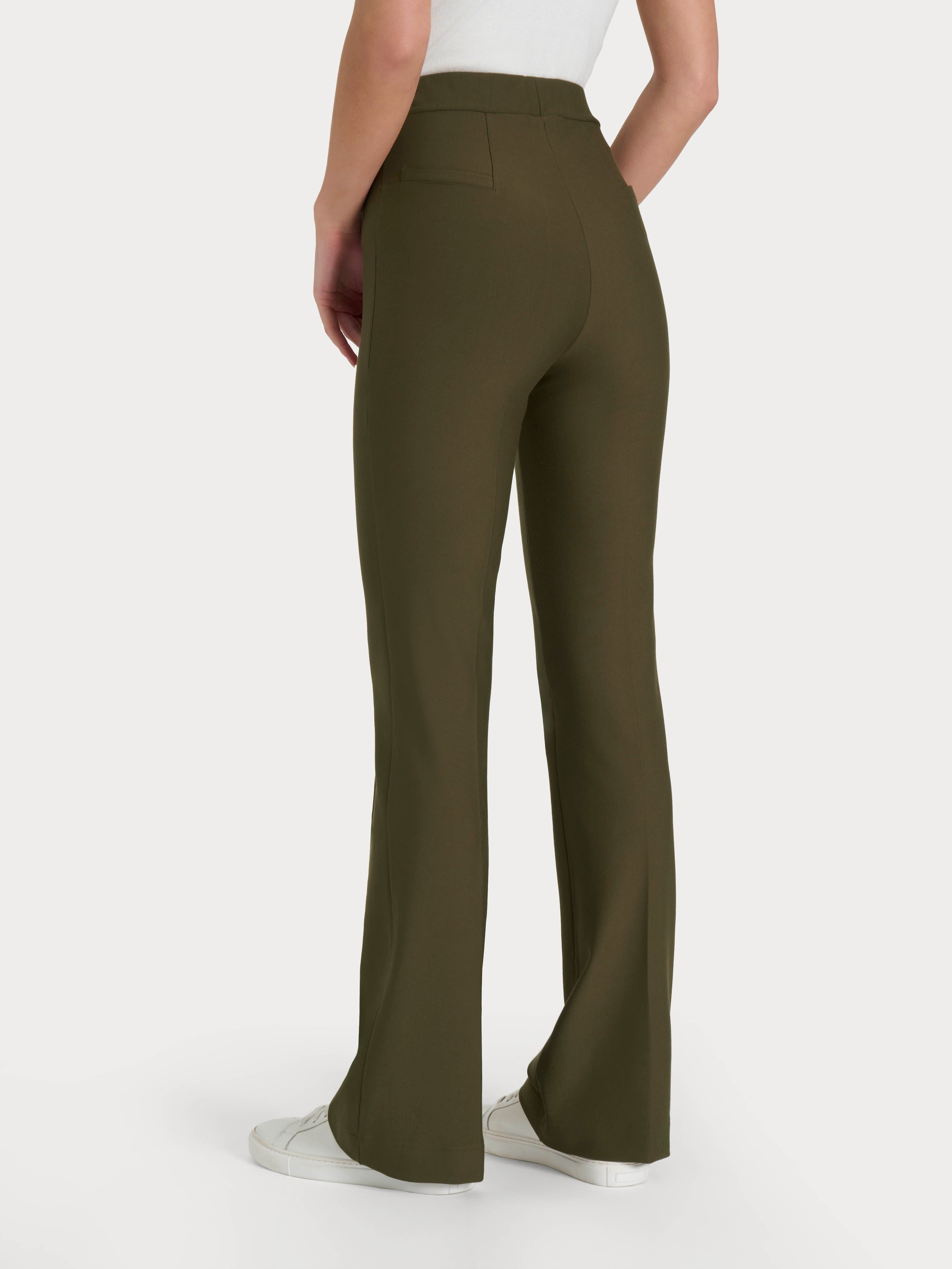 Pantalone flare in tessuto Compact Verdi Donna - Ragno