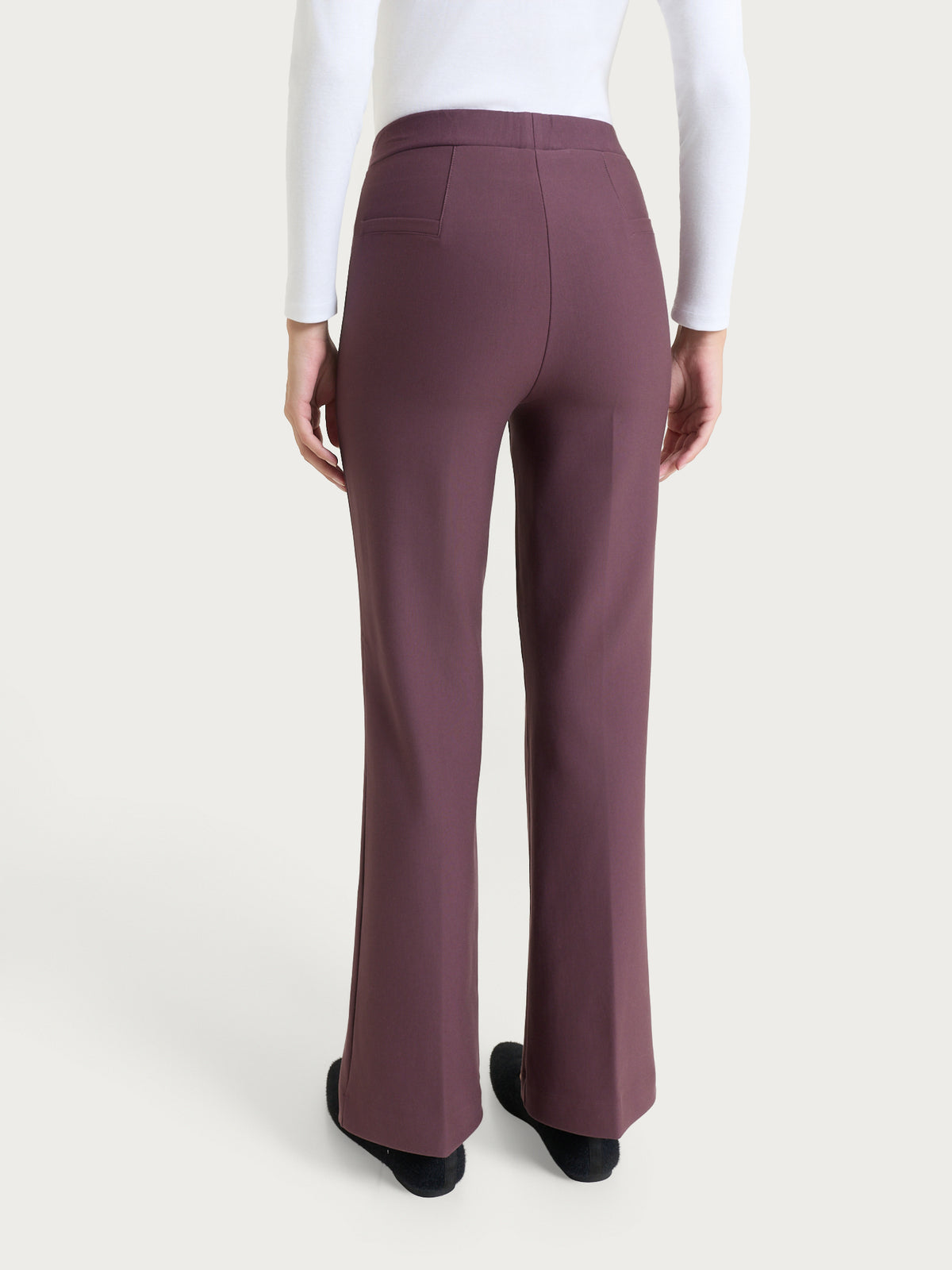 Flare-Hose aus Compact-Stoff in Violett für Damen – Ragno