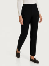 Pantalone a gamba dritta in Compact Neri Donna - Ragno