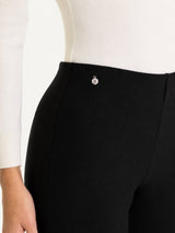 Pantalone a gamba dritta in Compact Neri Donna - Ragno