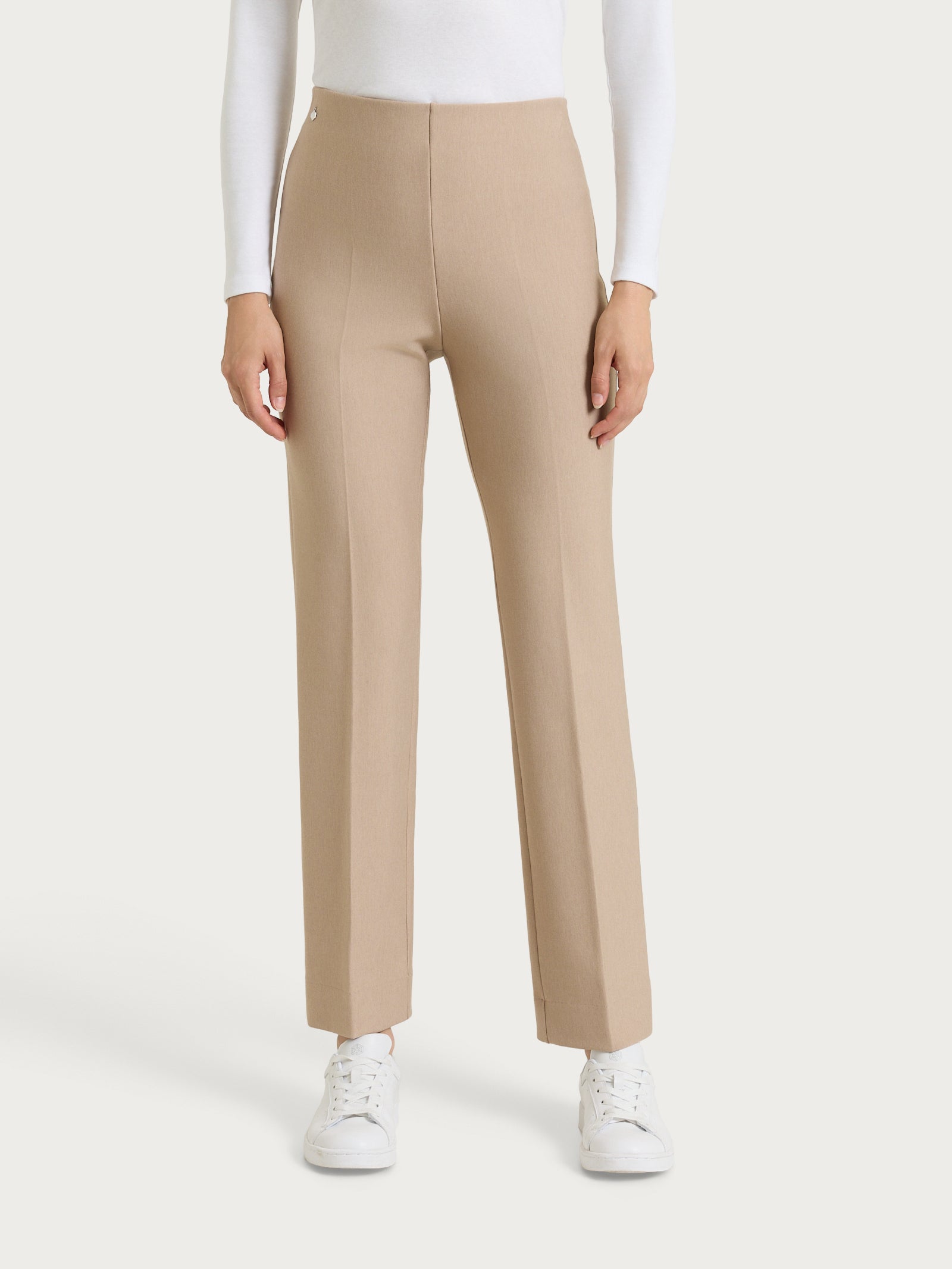 Pantalone a gamba dritta in Compact Grigi Donna - Ragno