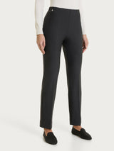 Pantalone a gamba dritta in Compact Neri Donna - Ragno
